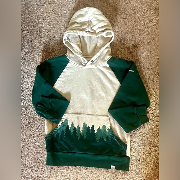 happy earth Sweaters - 100% organic Cotton UNISEX
Fading Forest Hoodie With Oversized Hood